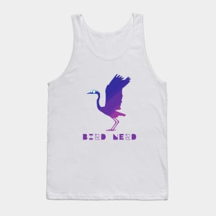 Bird Nerd Great Blue Heron Wearing Glasses Tank Top